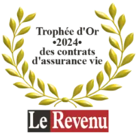 Label trophée d'or 2024 Le Revenu des contrats d'assurance-vie.