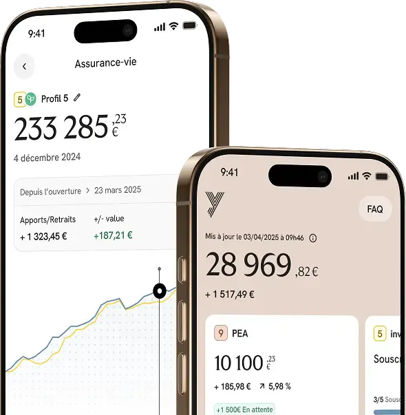 application yomoni sur des smartphones