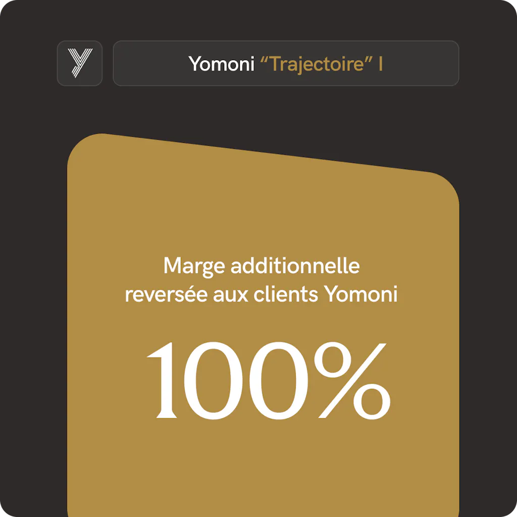 Marge additionnelle de 100% réservée aux clients Yomoni.