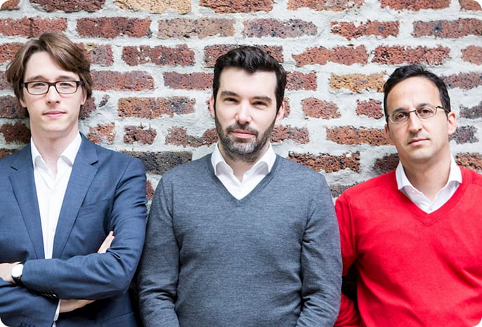 Sébastien d'Ornano, Mourtaza Asad-Syed et Laurent Girard, l'air fier.