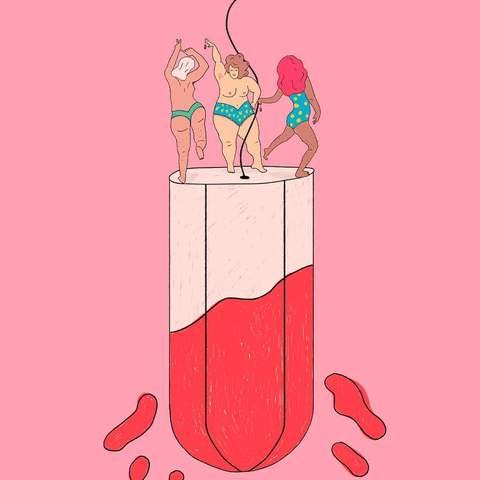 Menstrual Art: Party On A Tampon