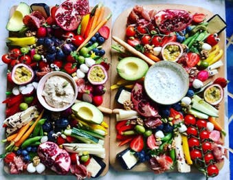 healthy family fruit and veg platters