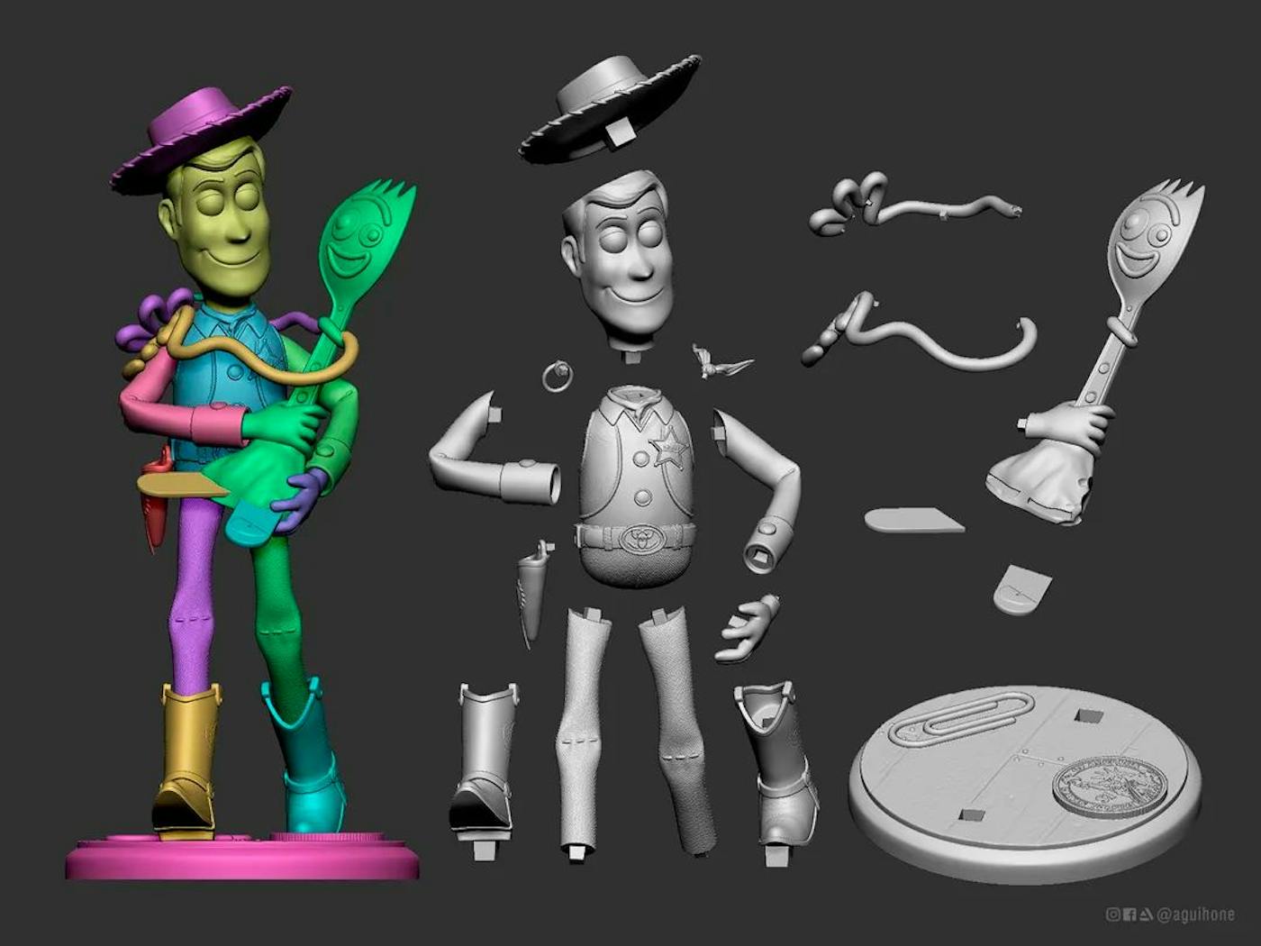 Toy Story - Woody & Forky 3D