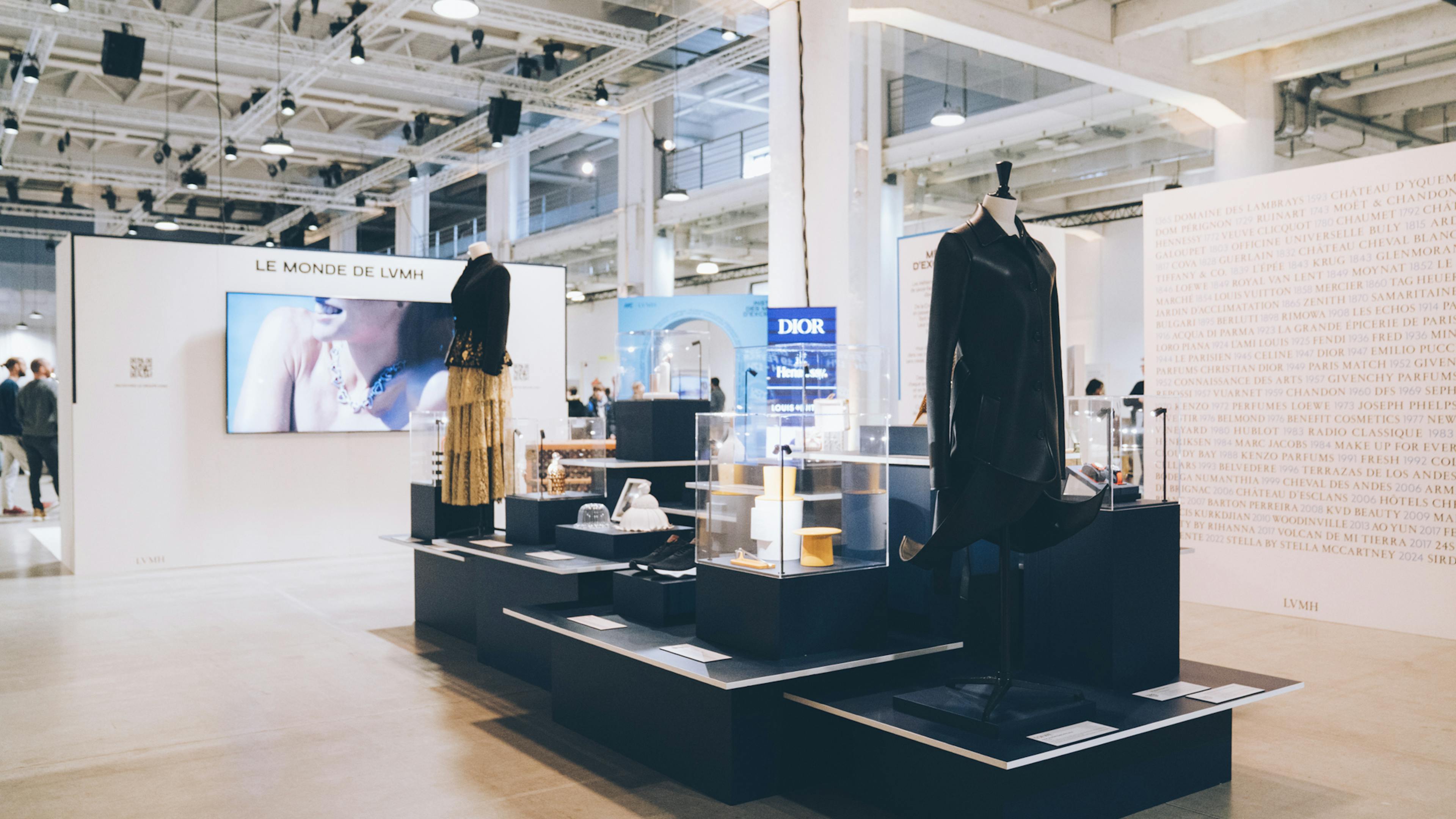 L'espace du musée où sont exposées plusieurs pièces iconiques des Maisons LVMH