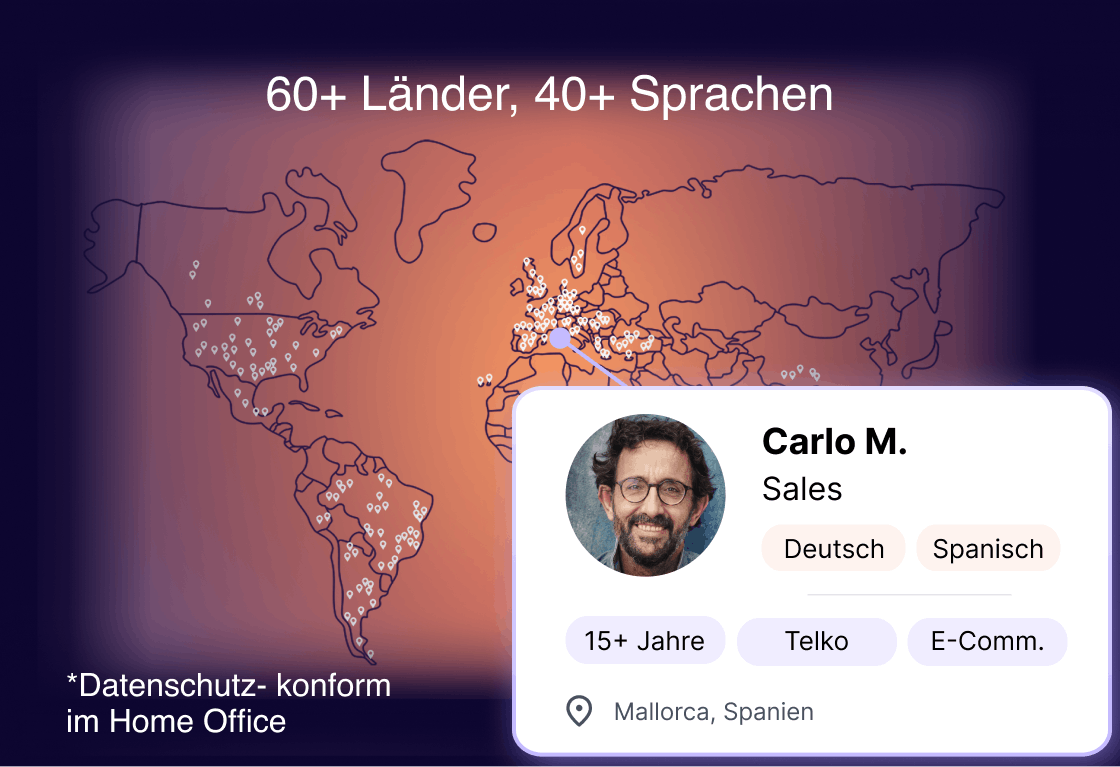 Call Center Agenten weltweit im Homeoffice