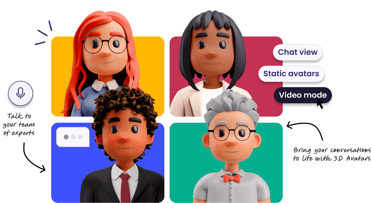 A group of 3D AI characters
