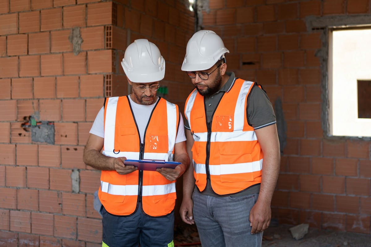 employee engagement construction industry - workers discussing