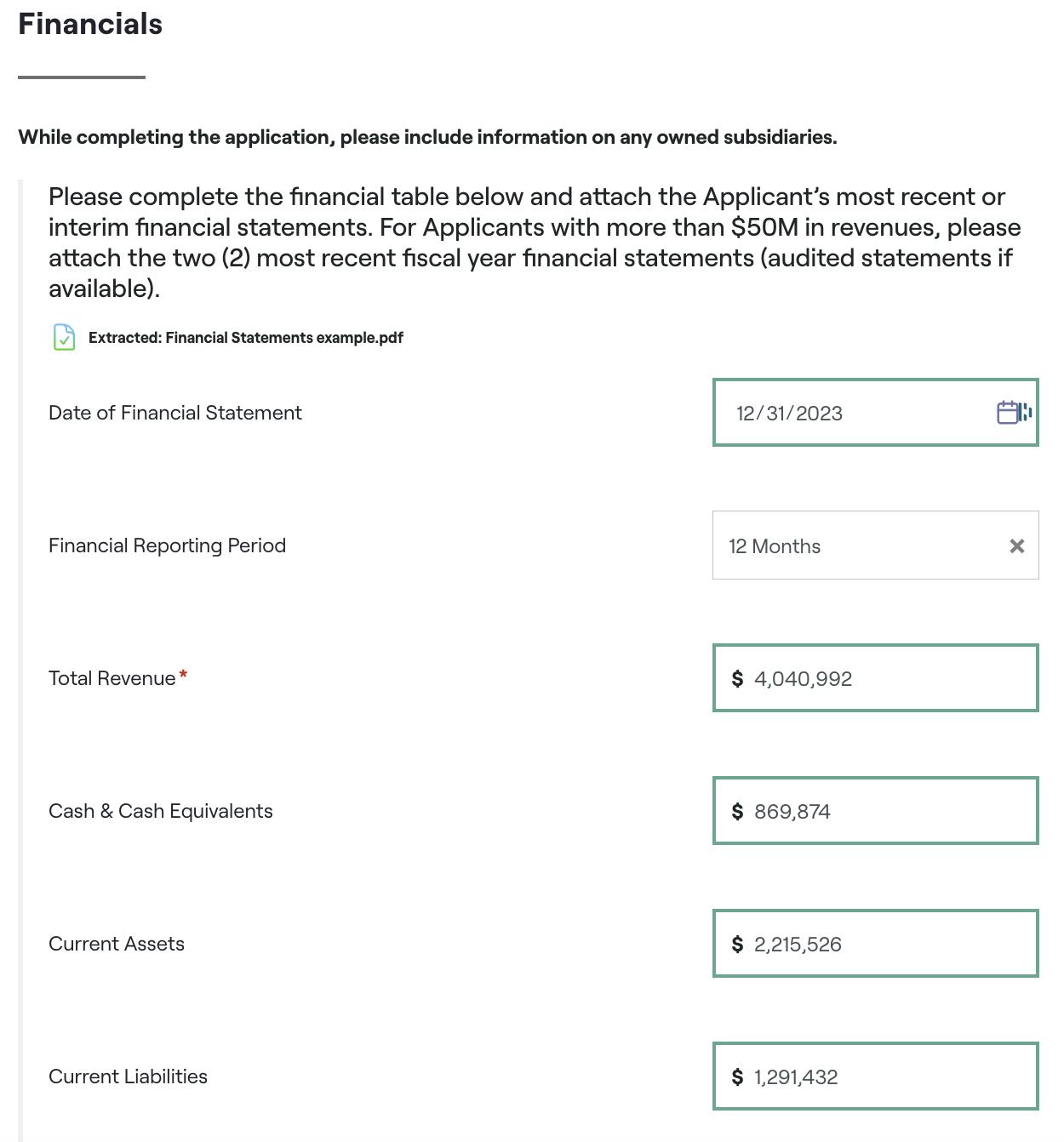 Financial Statement Extractor