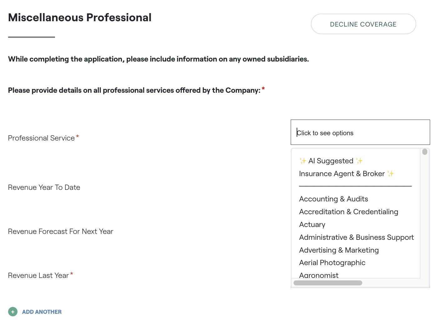 Professional Service Assistant