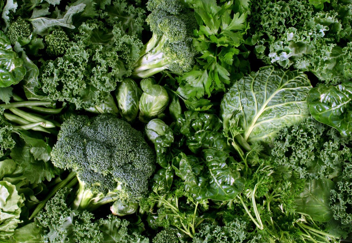 list of green vegetables