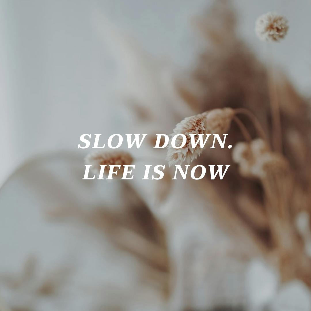 slow down