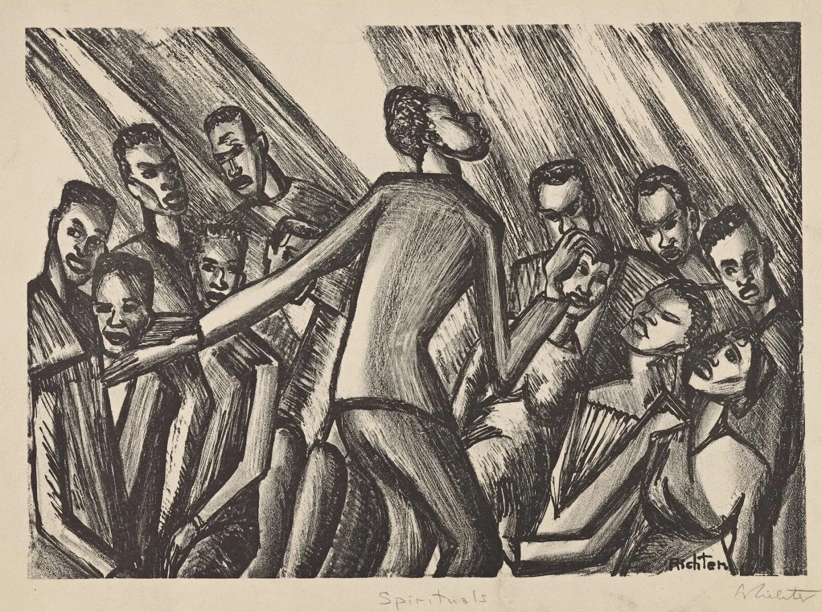 African American charcoal artwork