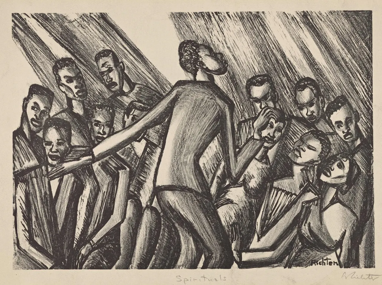 African American charcoal artwork