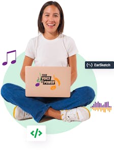 Fille travaillant sur un ordinateur portable