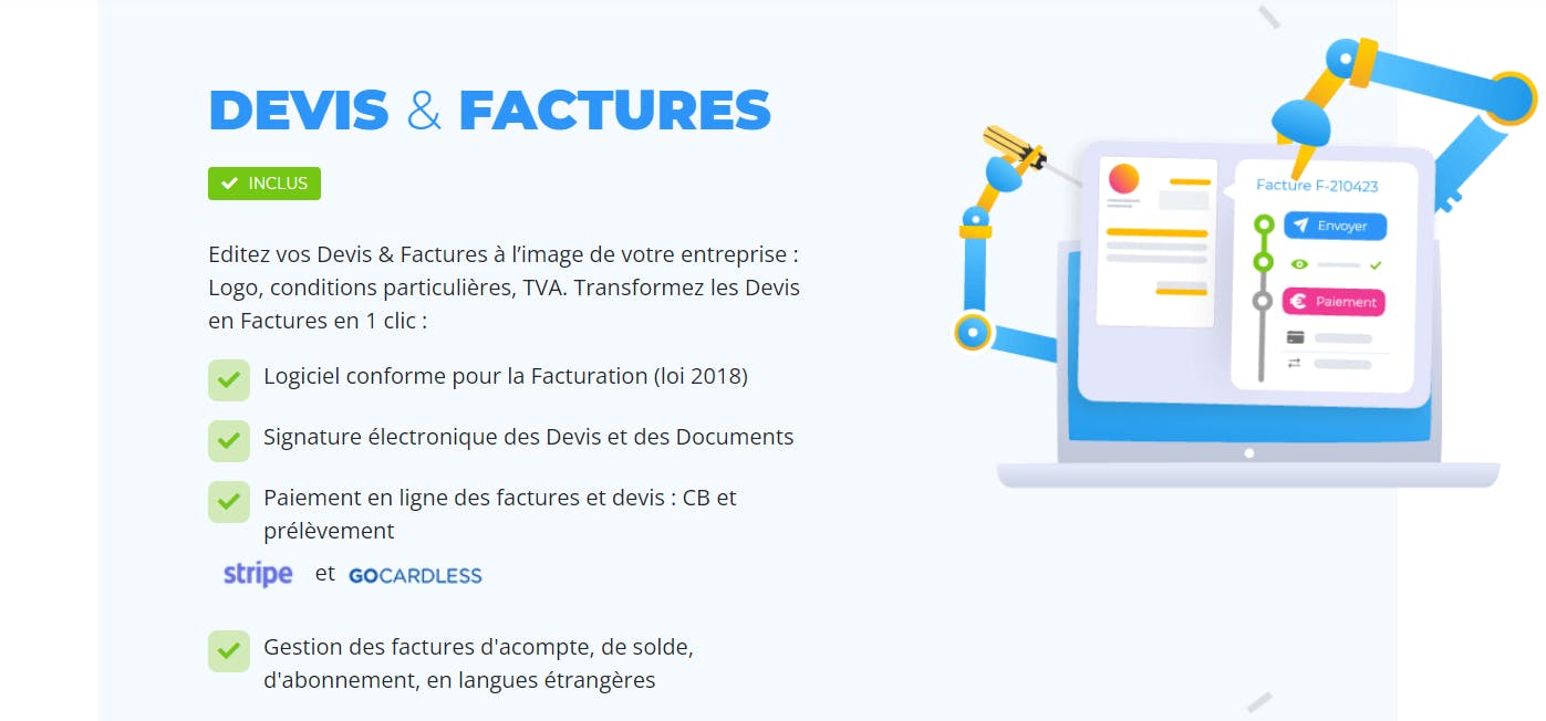 Les outils d'Axonaut