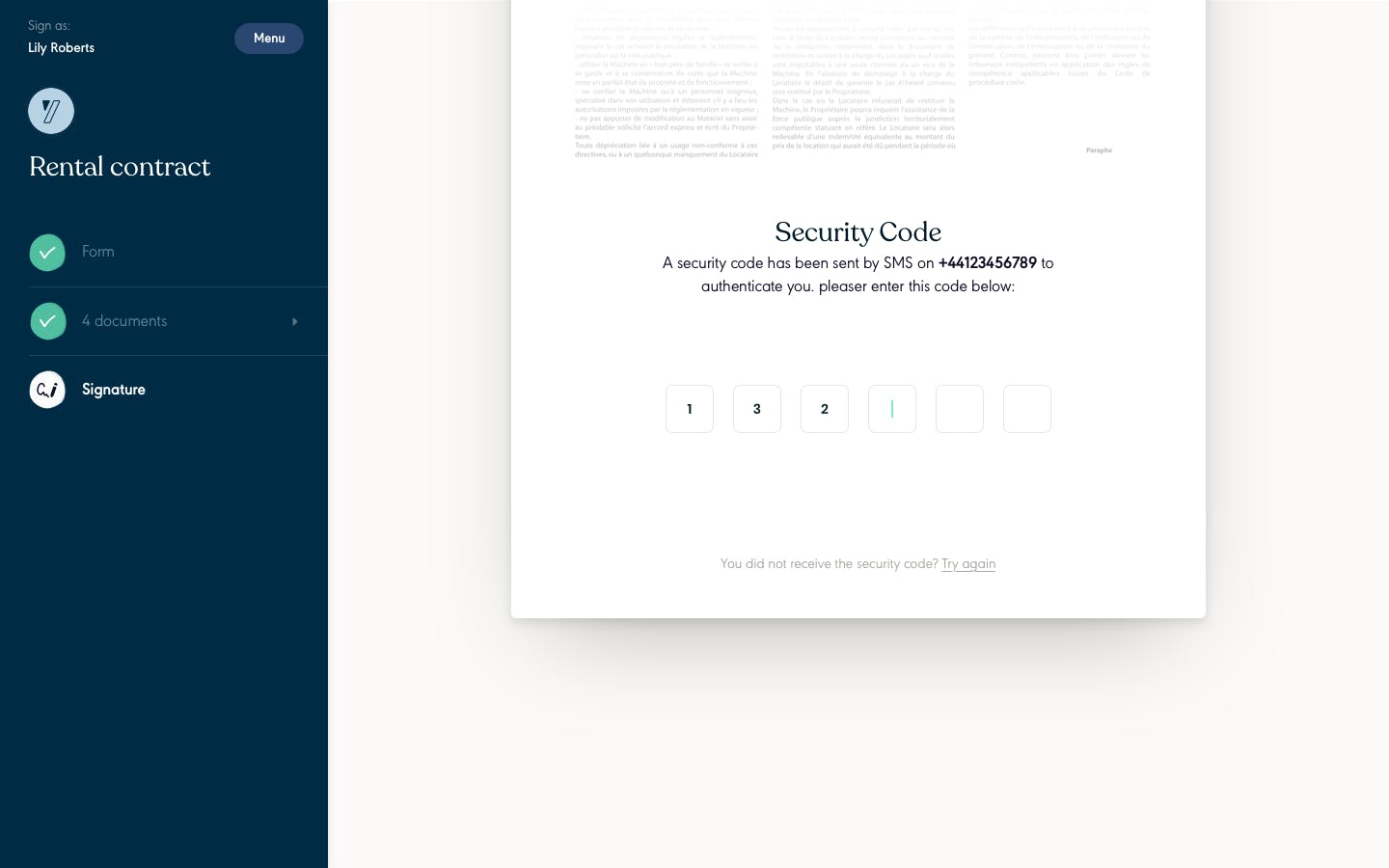 Security code