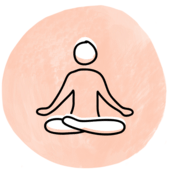 Meditierende Person