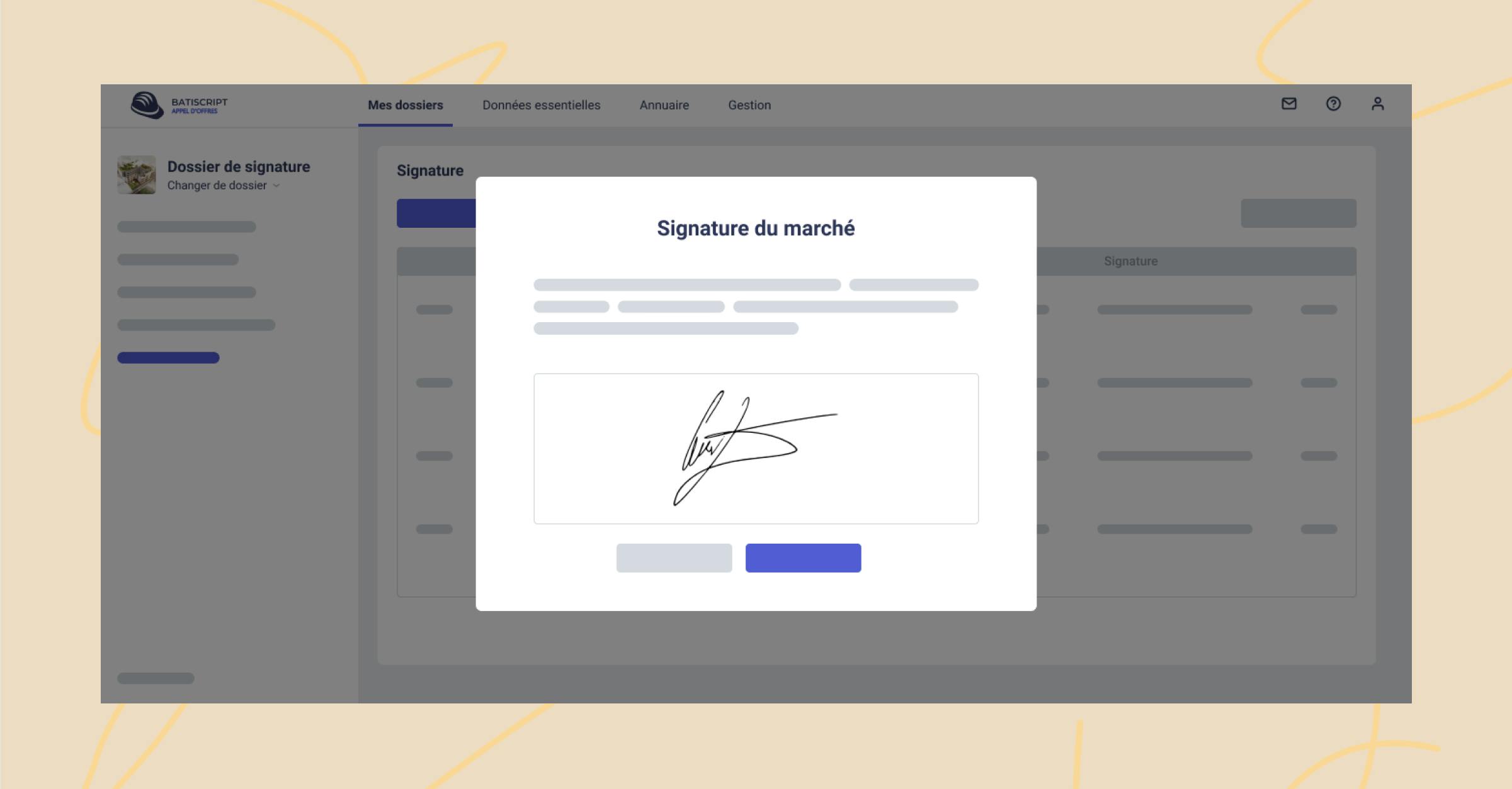 Screenshot solution Yousign chez BatiScript