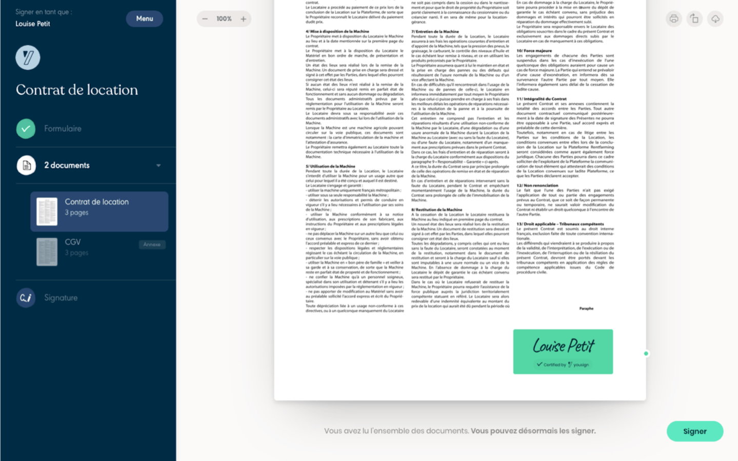 workflow signature PDF