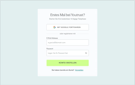 Youtrust Anmeldung