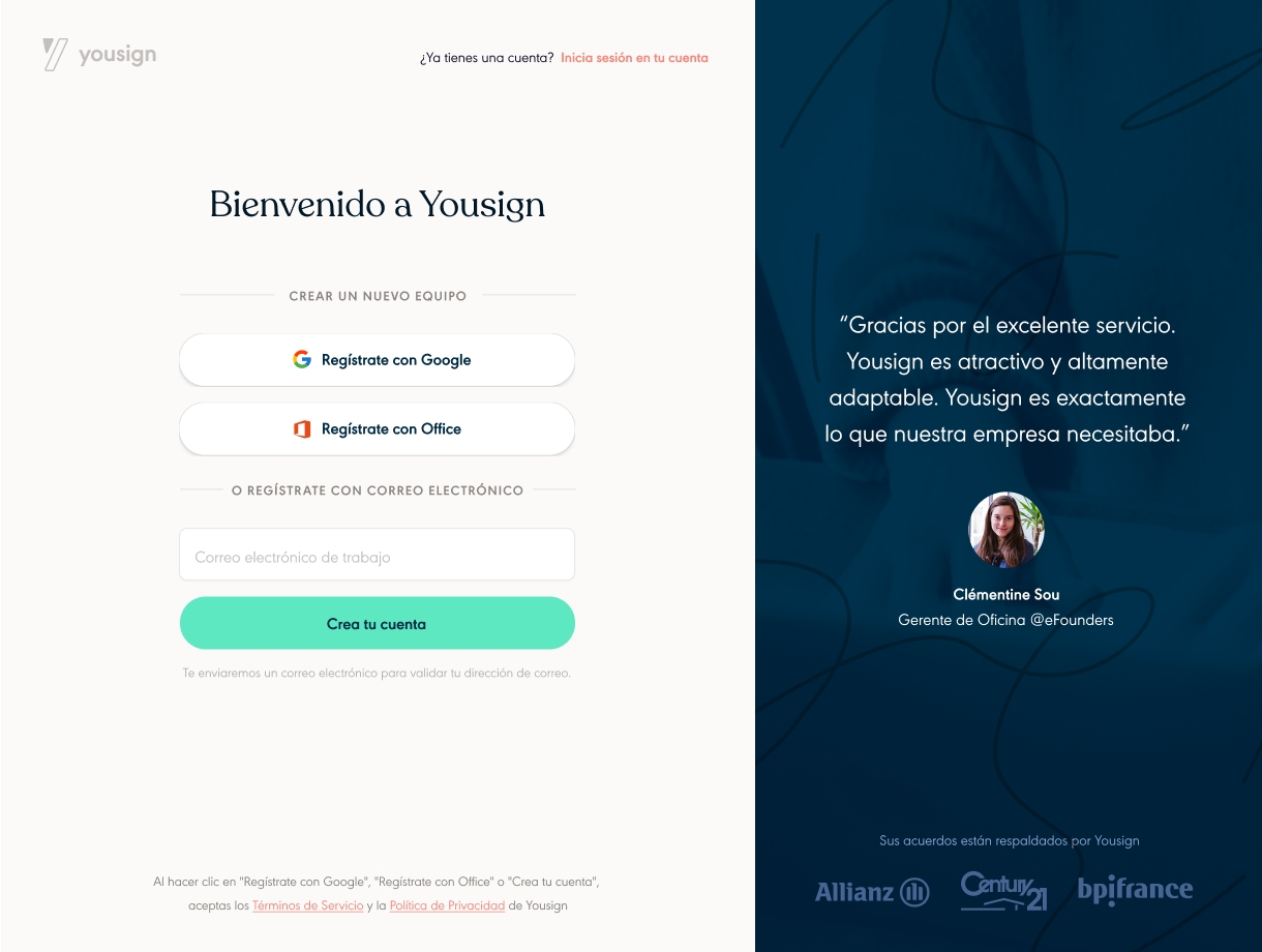 Conectarse a Yousign