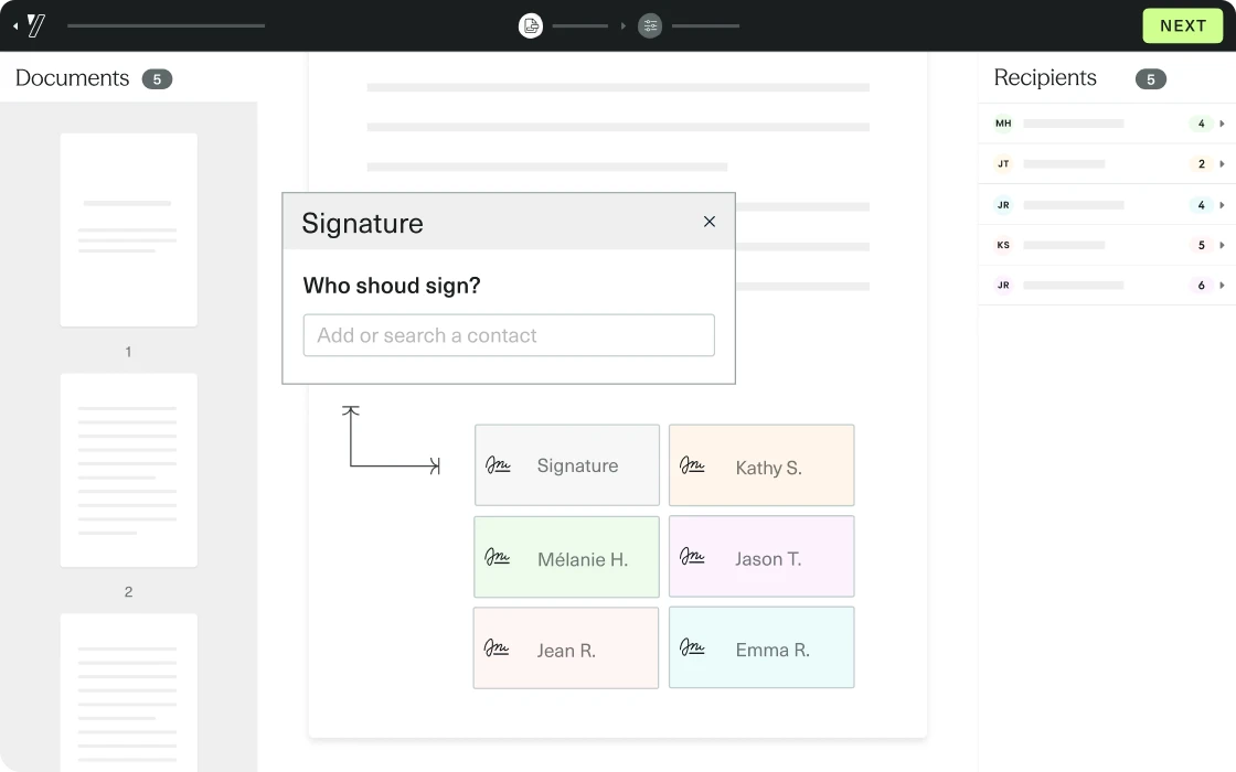 send your signature requests