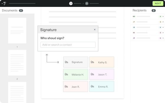 send your signature requests