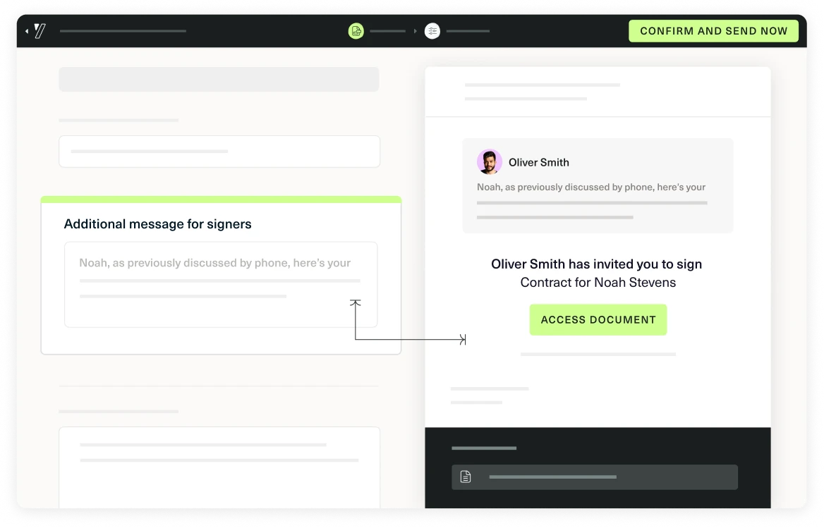 Personalise the signing experience