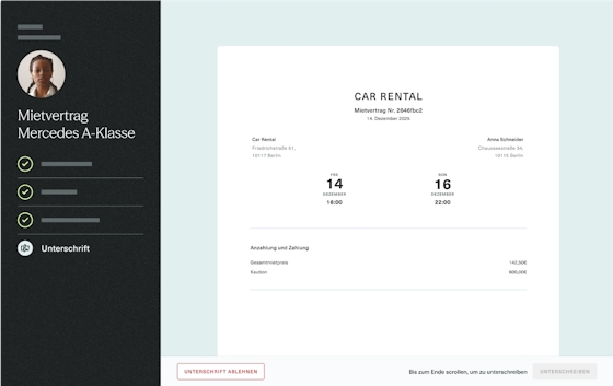 Mietvertrags-Workflow