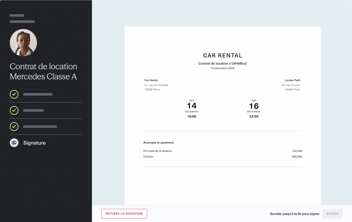 Consultation du document à signer