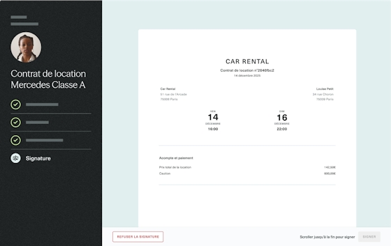 Consultation du document à signer