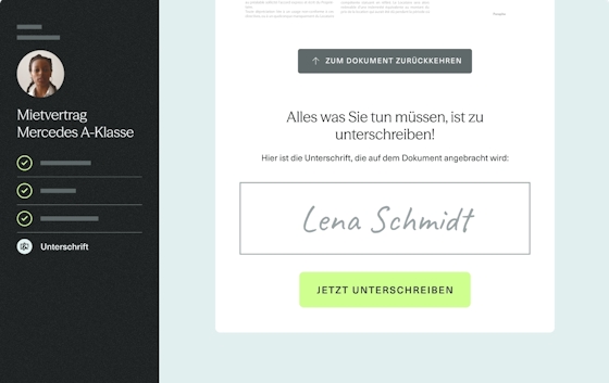 Dokument elektronisch unterschrieben
