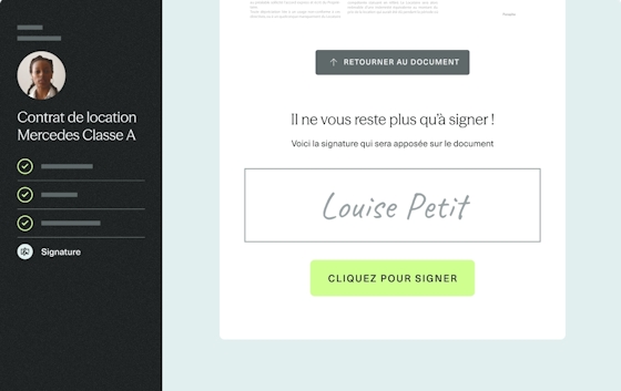 Signature électronique du document