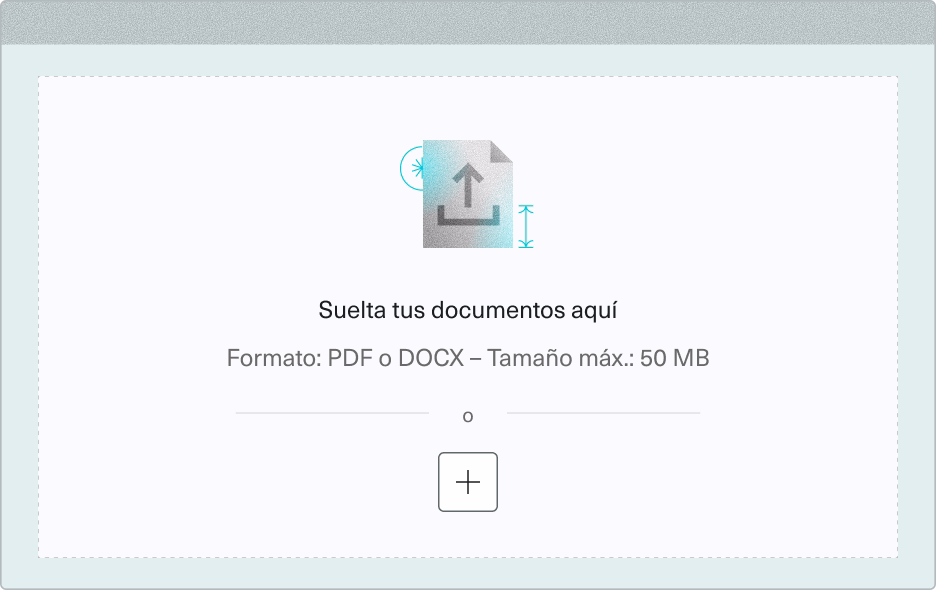 Interfaz subir documentos