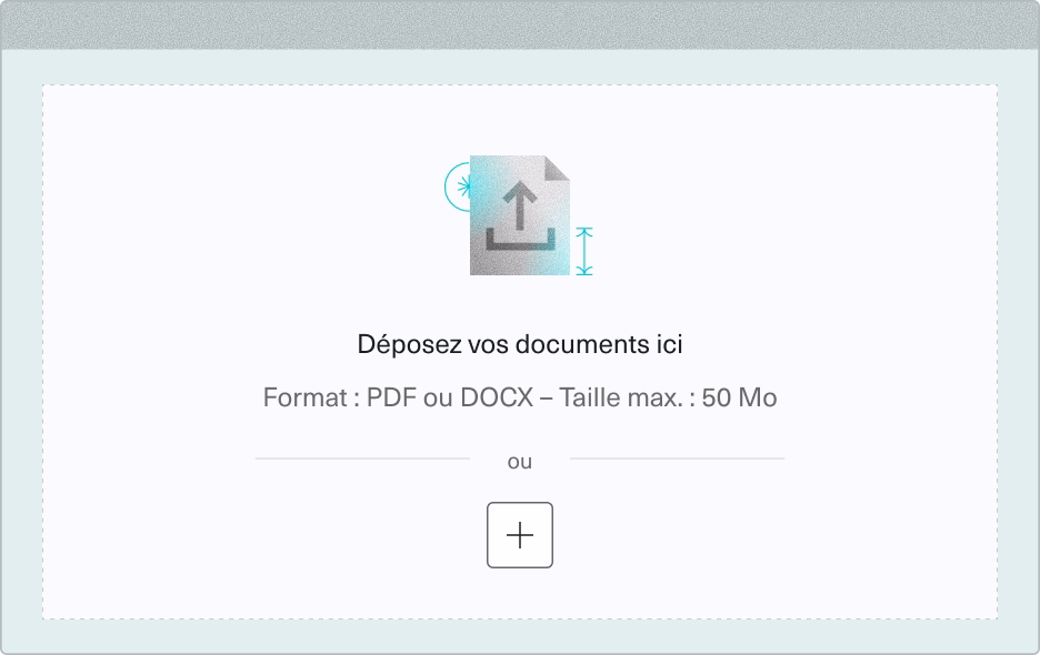 Interface de chargement des documents