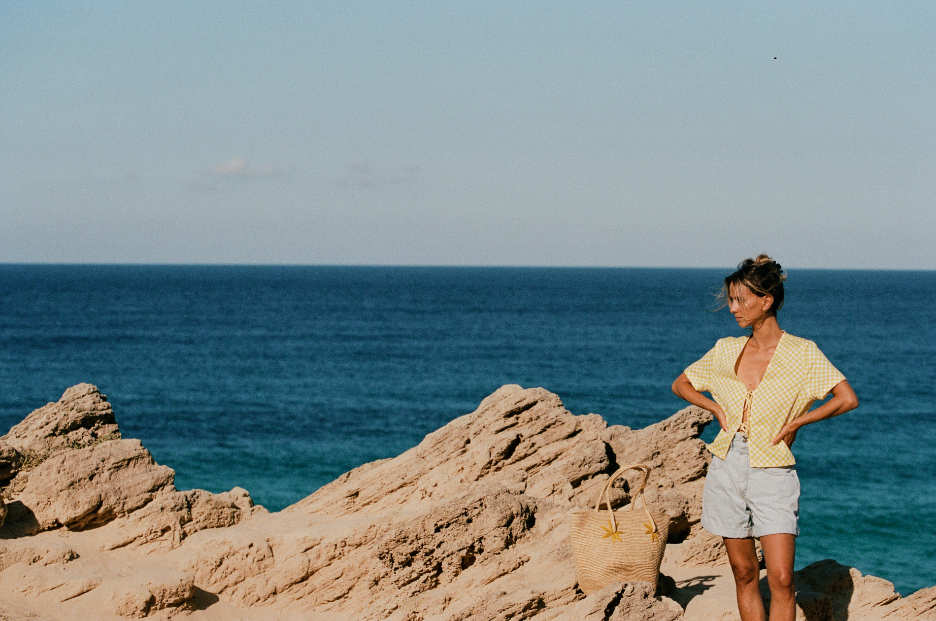 ysé blouse lumière dorée carreaux mila panier prendre son temps mona 