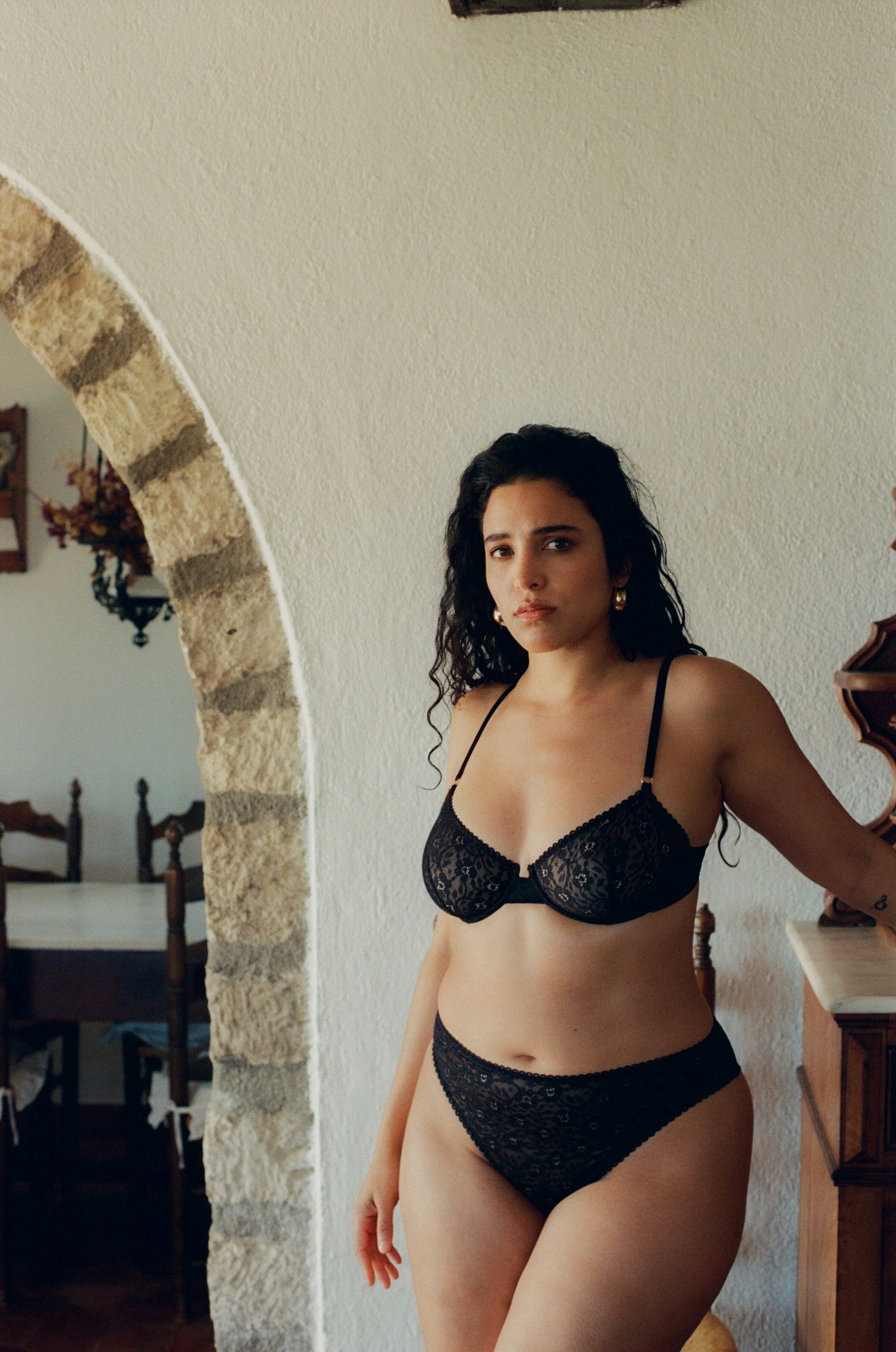 Corbeille Culotte taille haute Flacon parfumé Noir