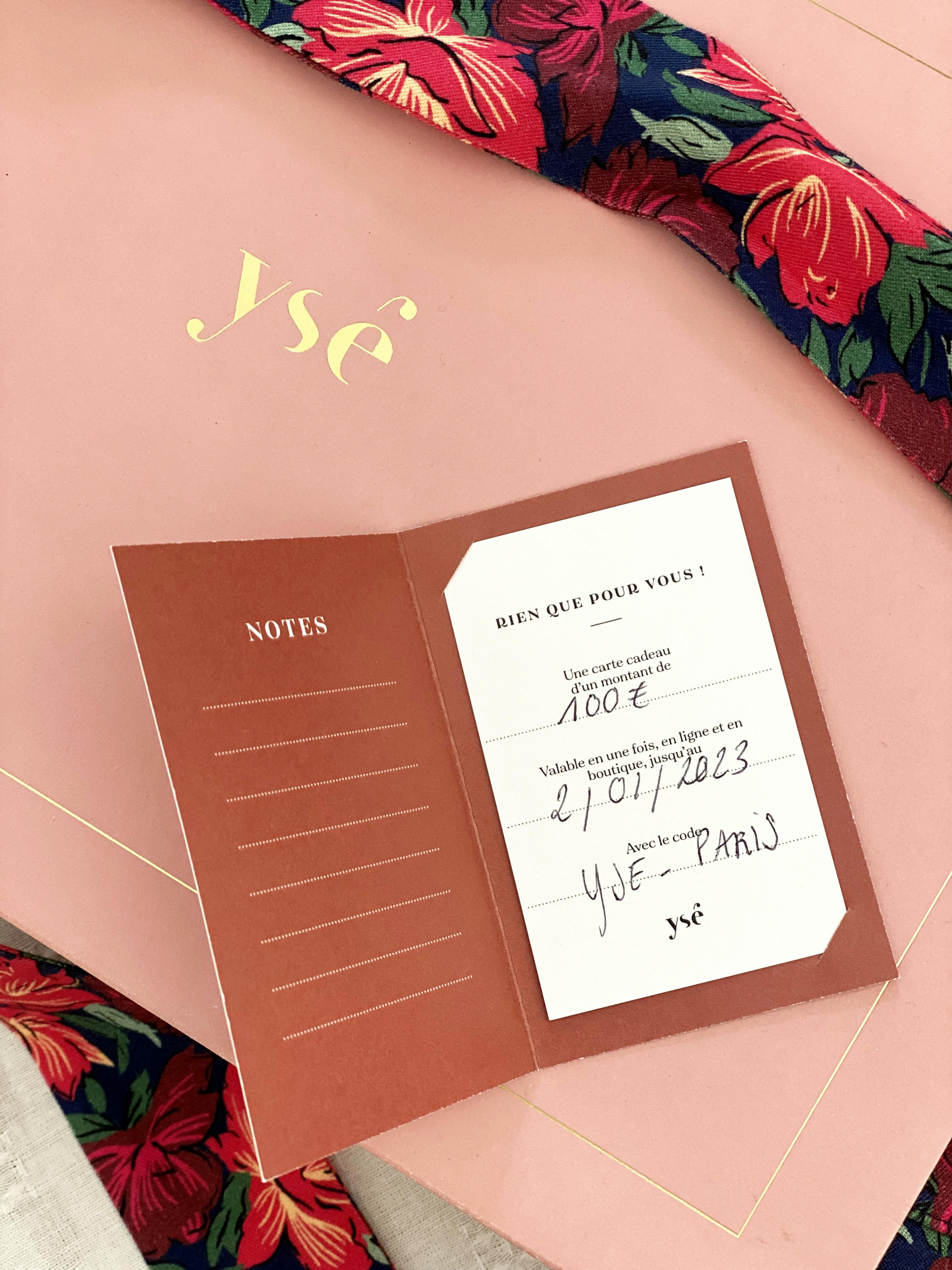 Ysé Paris Cartes cadeaux Ysé