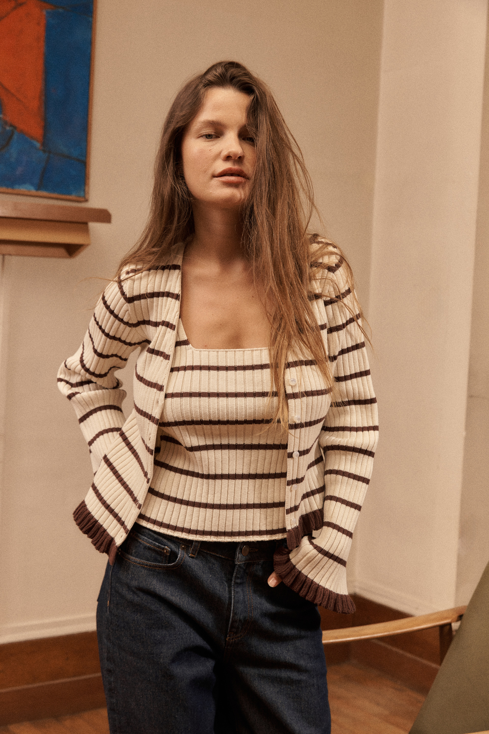 Top & Gilet Premiers frissons Rayure Charlie