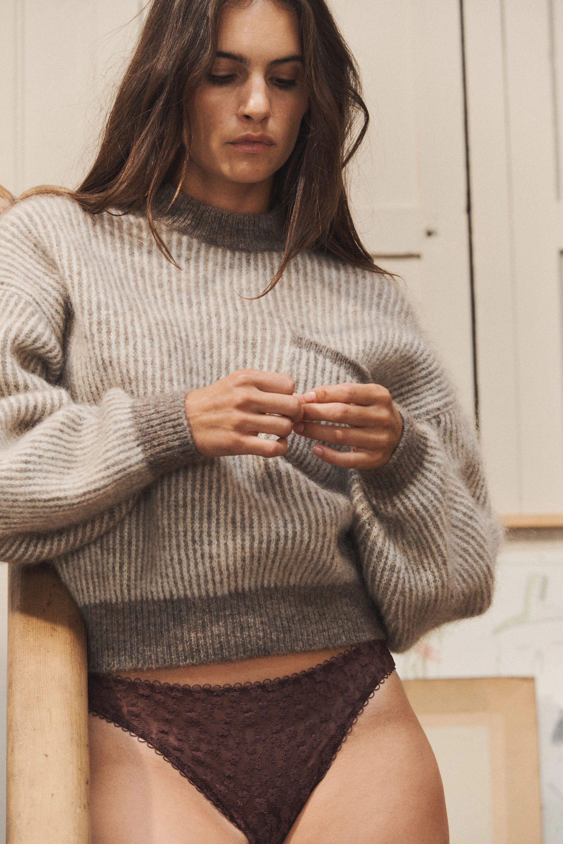Pull Songe du soir Beige chiné