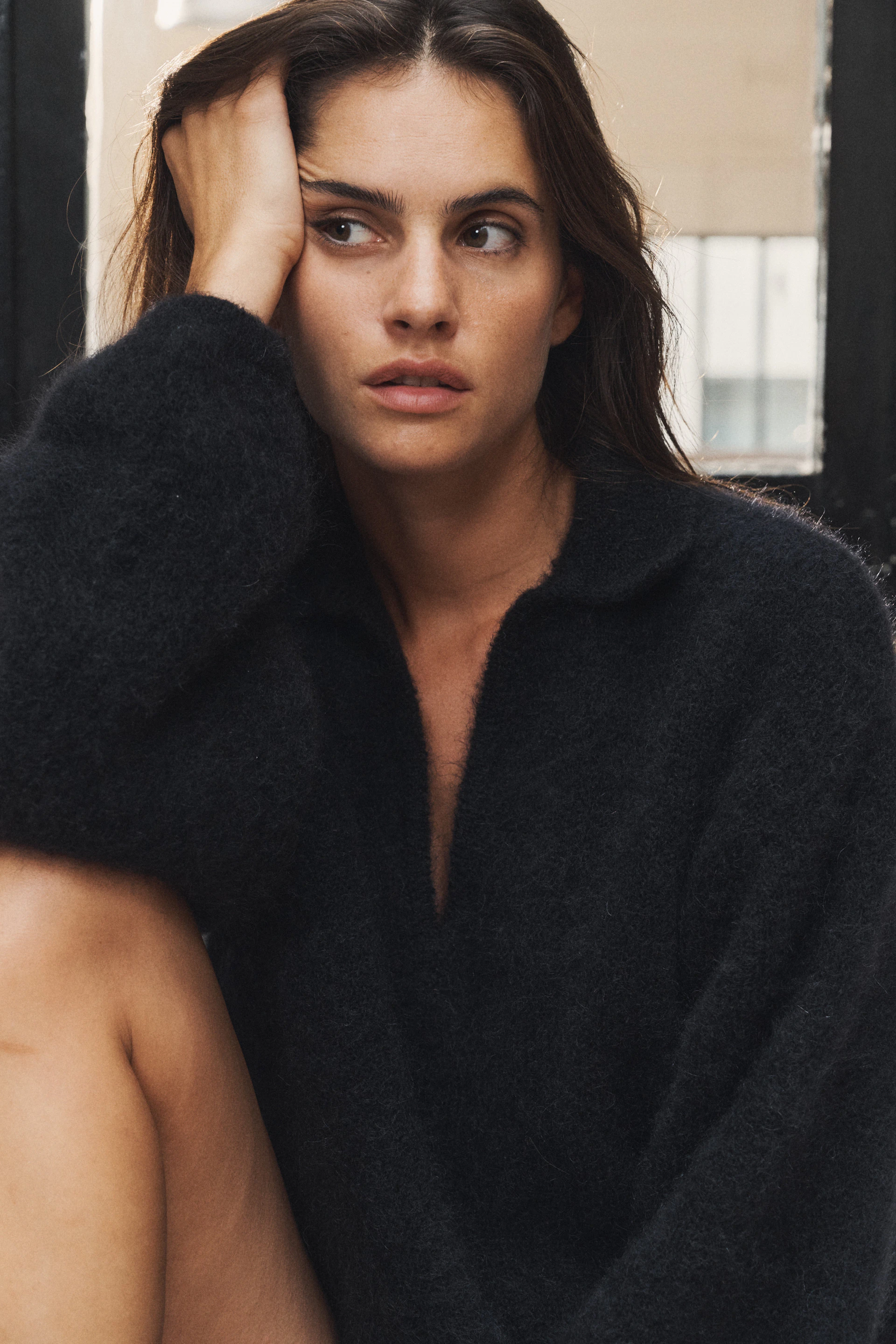 Pull Éclat d'hiver Noir