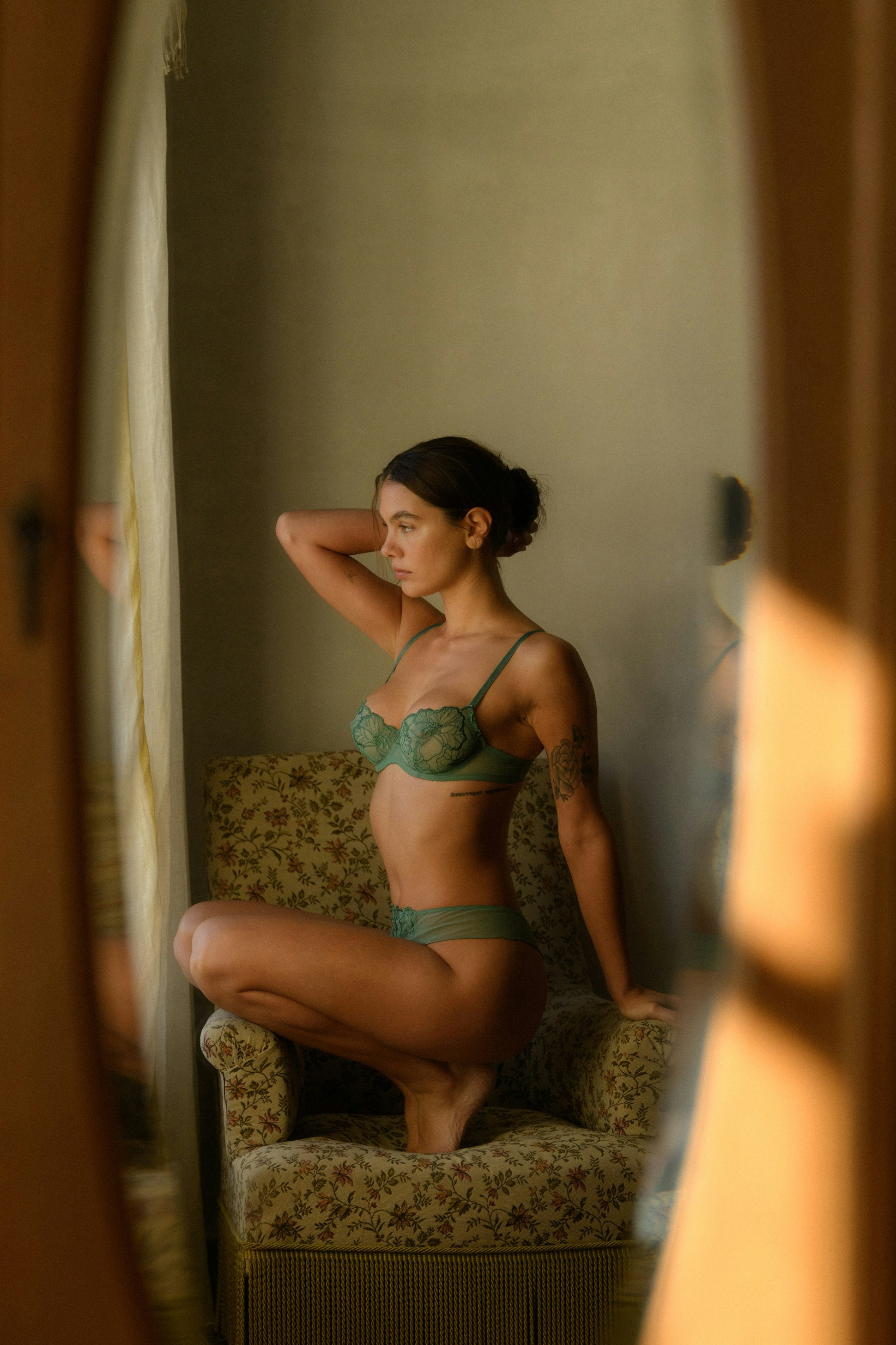 Corbeille Source d'amour vert pale