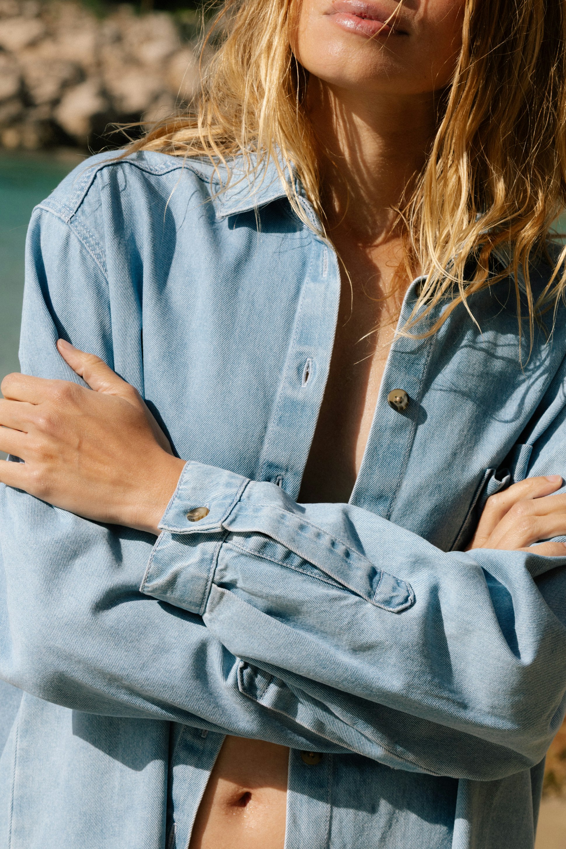 Chemise Éternel été bleu denim