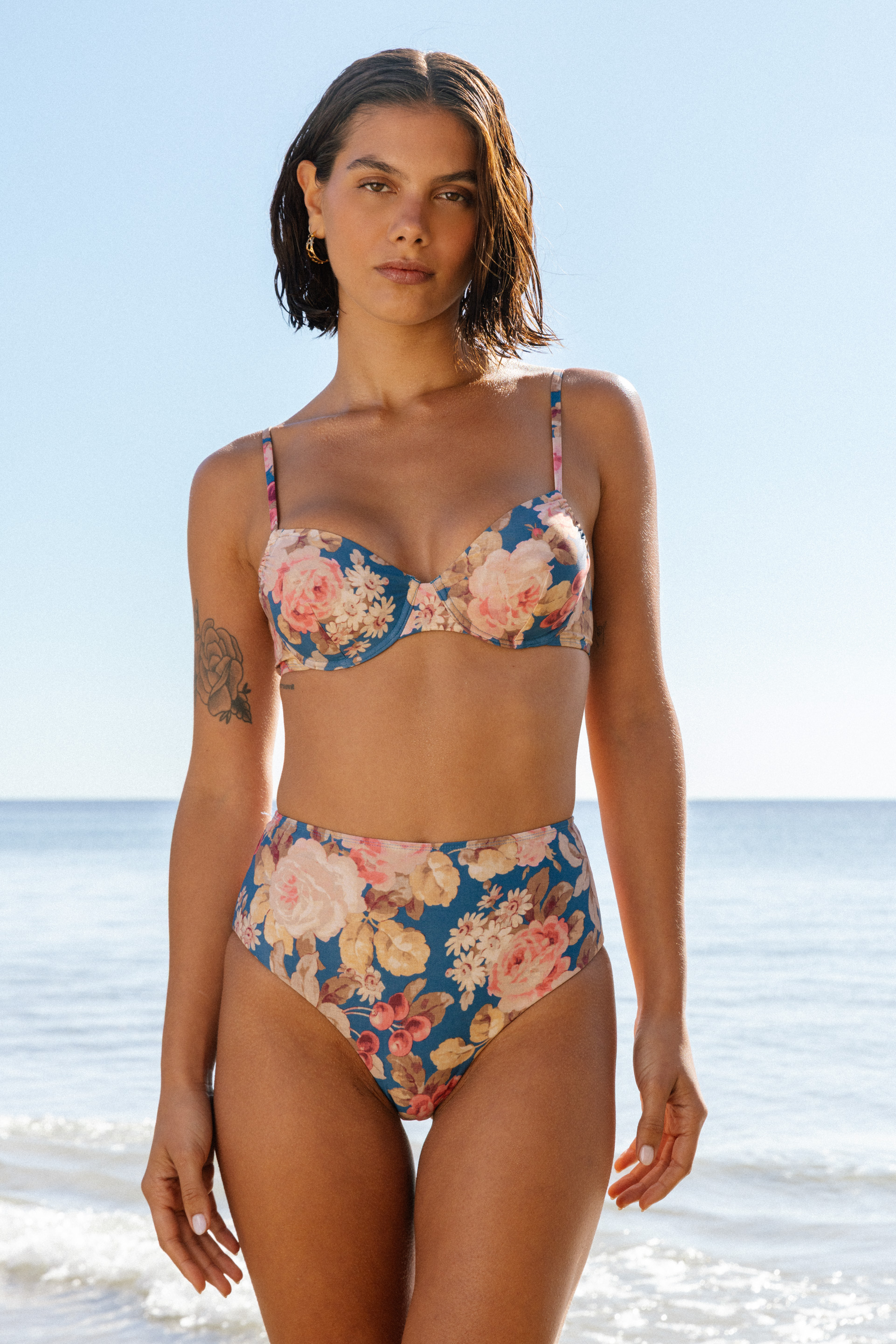 Corbeille La belle saison imprimé saudade