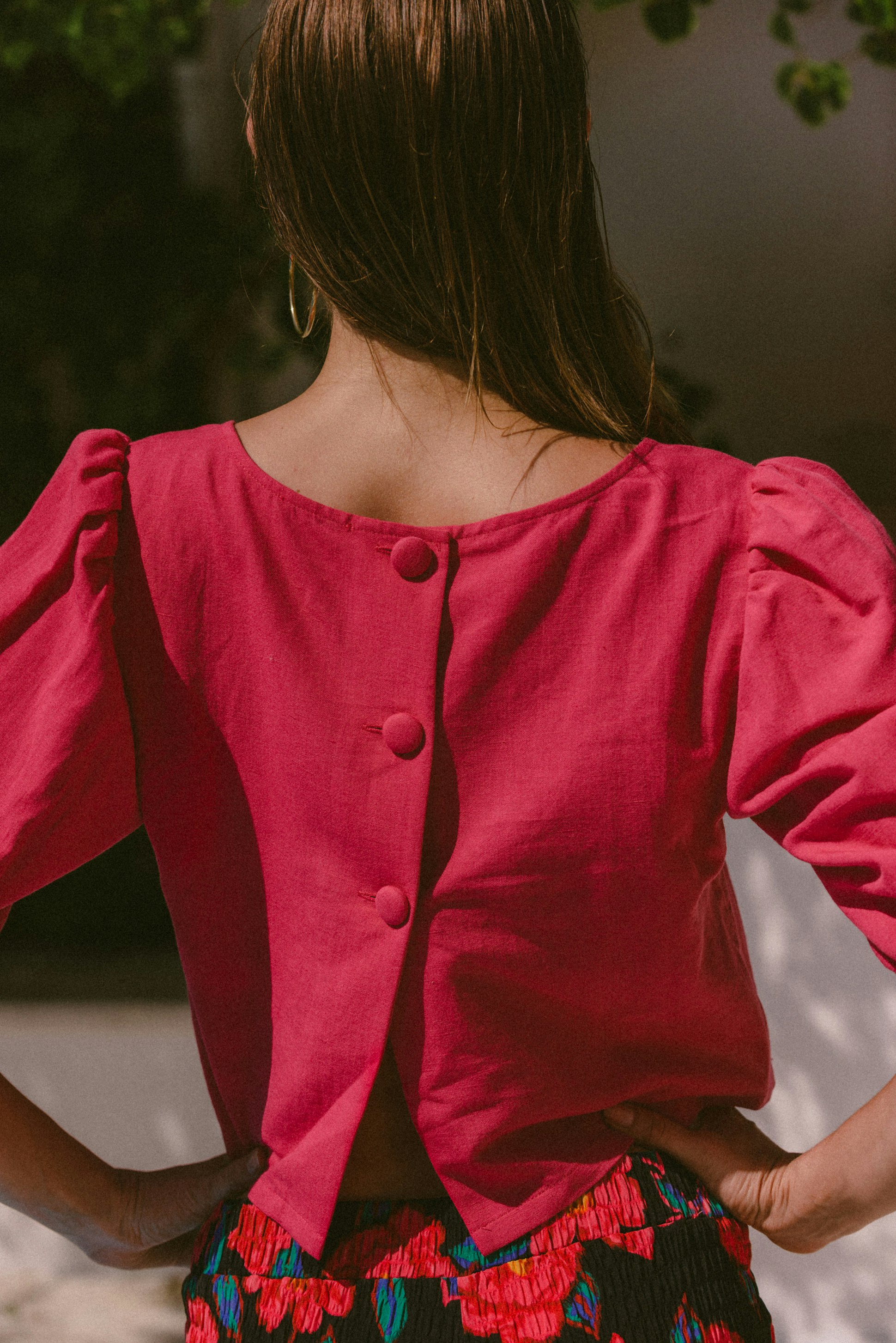 Blouse L'heure espagnole fuschia