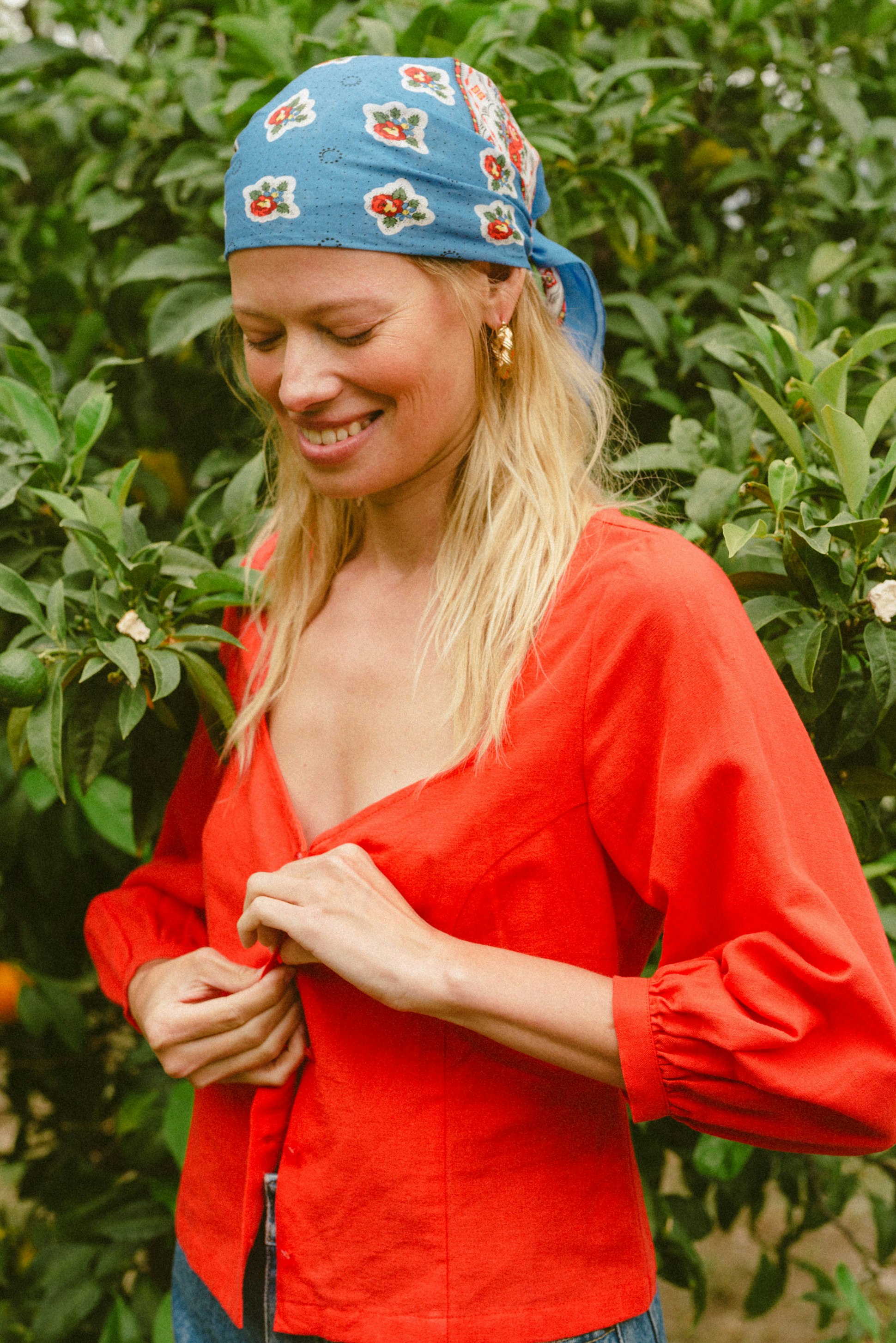 Blouse Nuit à danser rouge