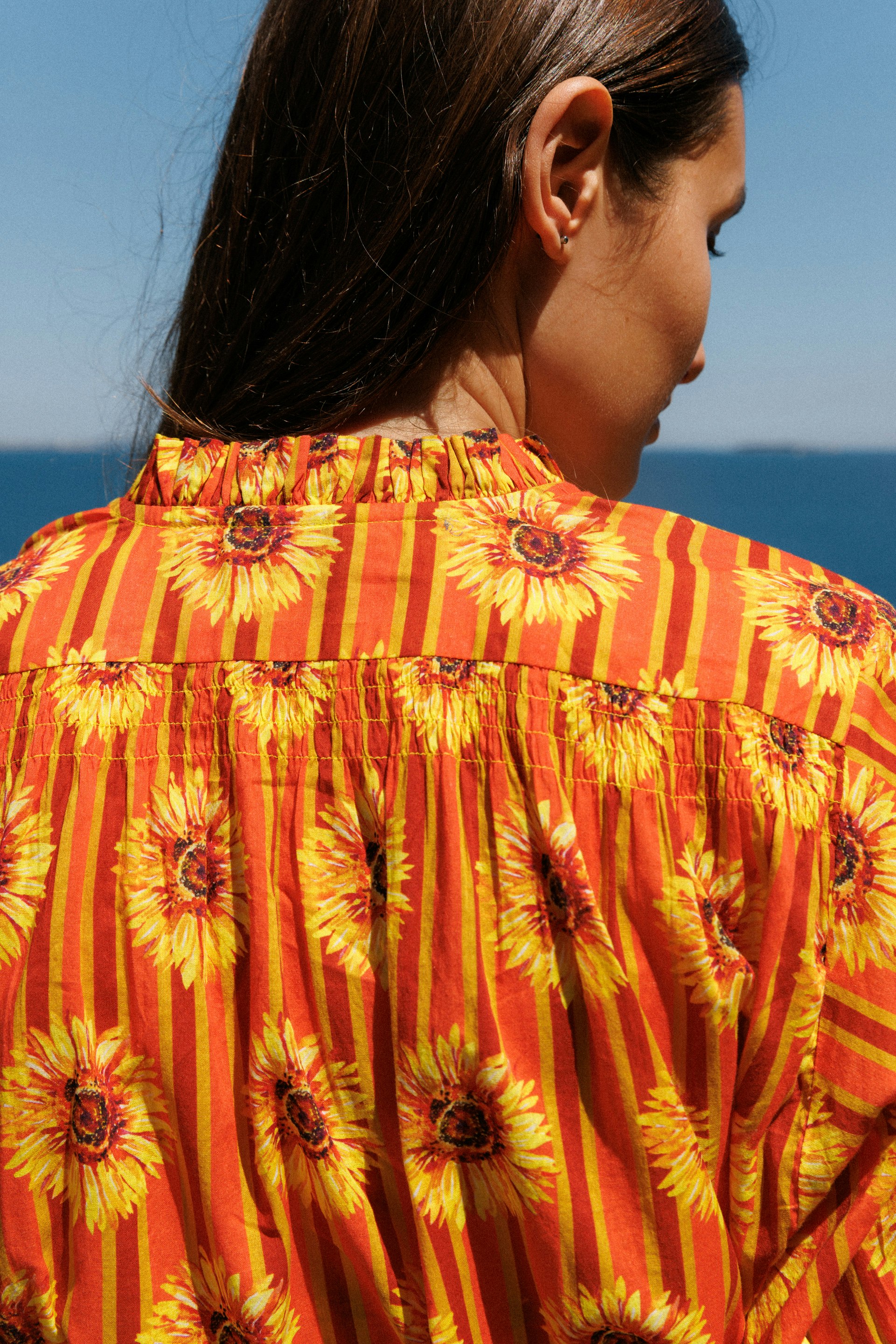 Robe longue Fleur du Soleil Imprimé Fleur du soleil