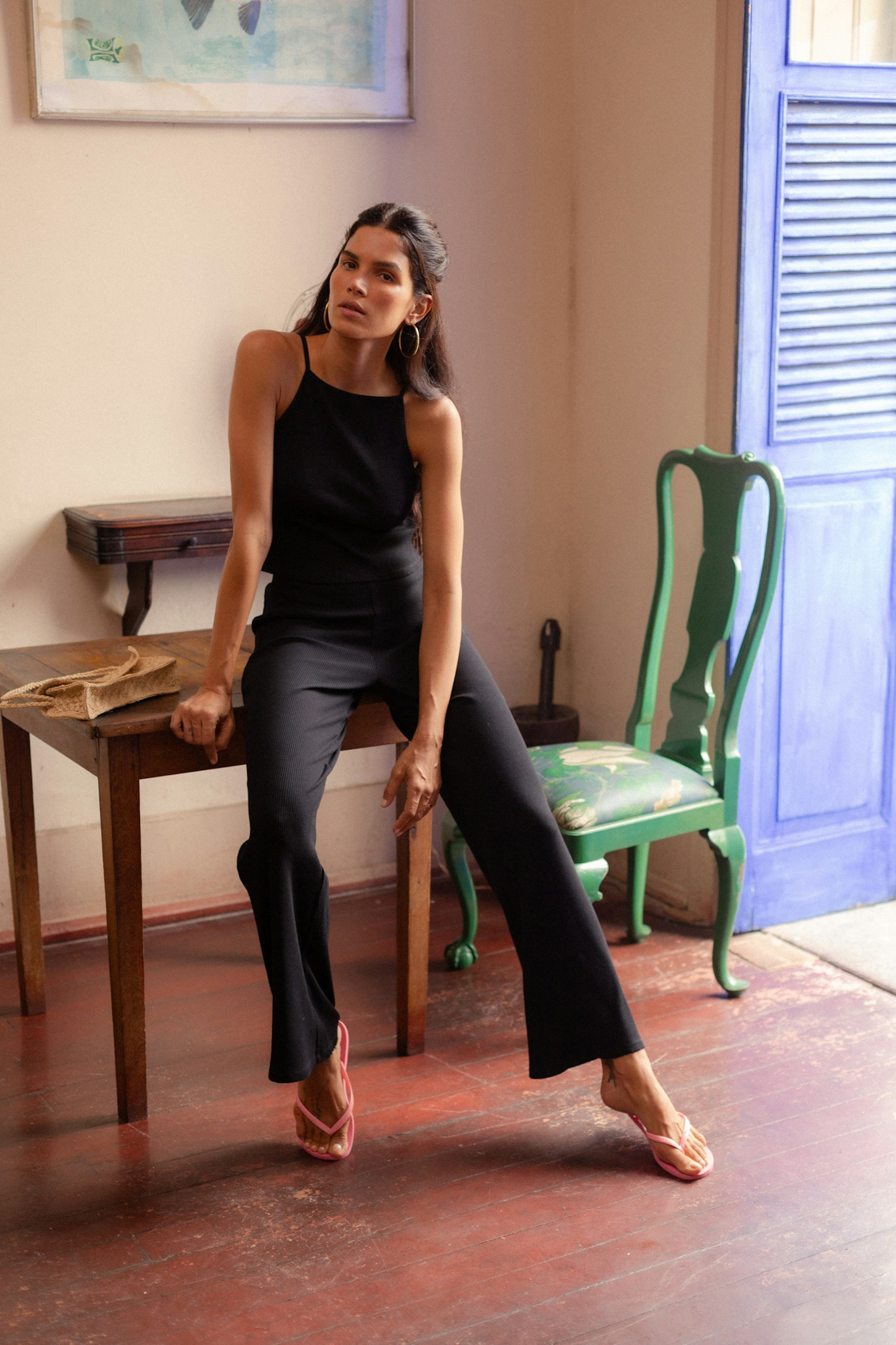 Débardeur Pantalon Arôme exquis Noir