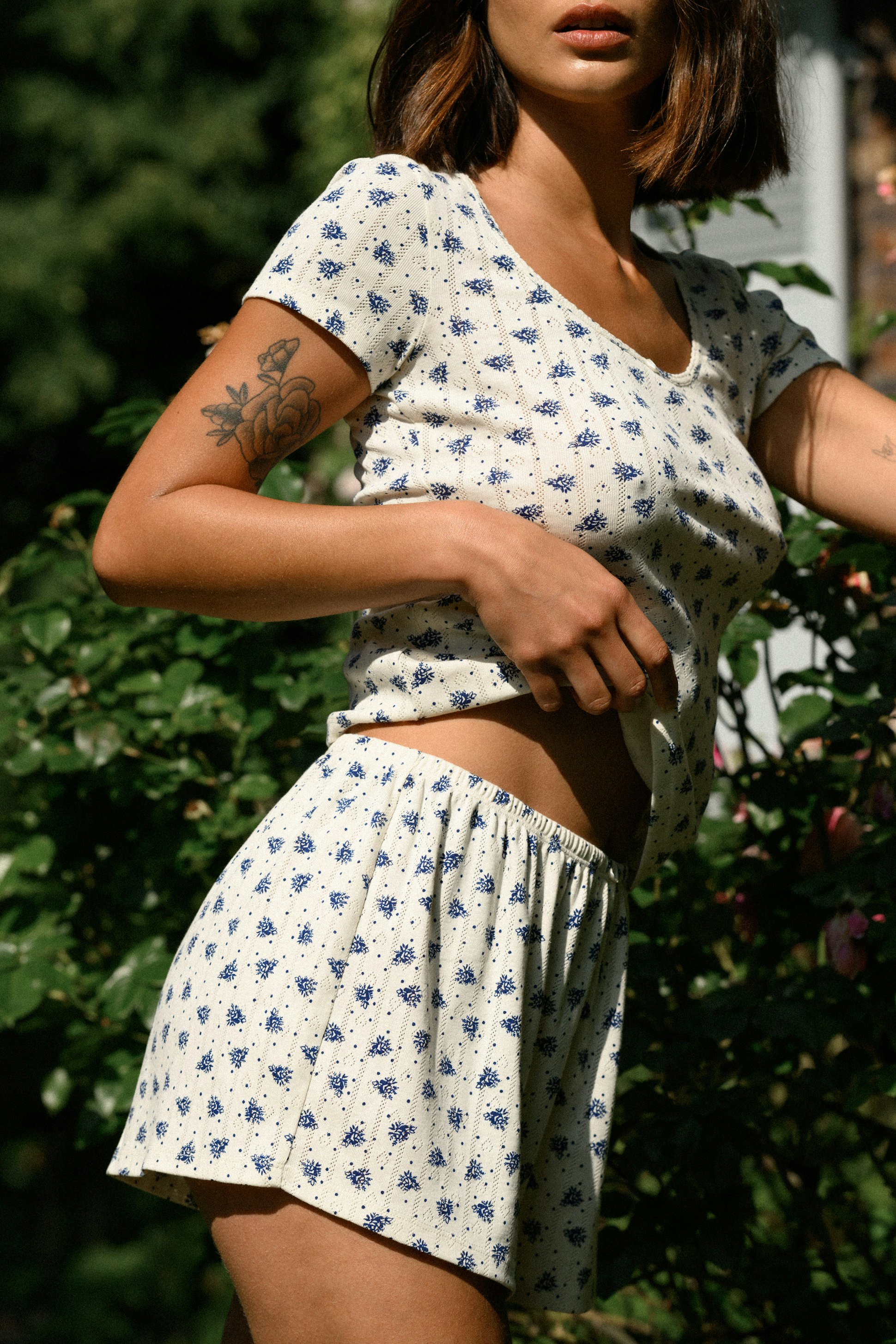 Tee-shirt Short Baume au coeur Imprimé romie