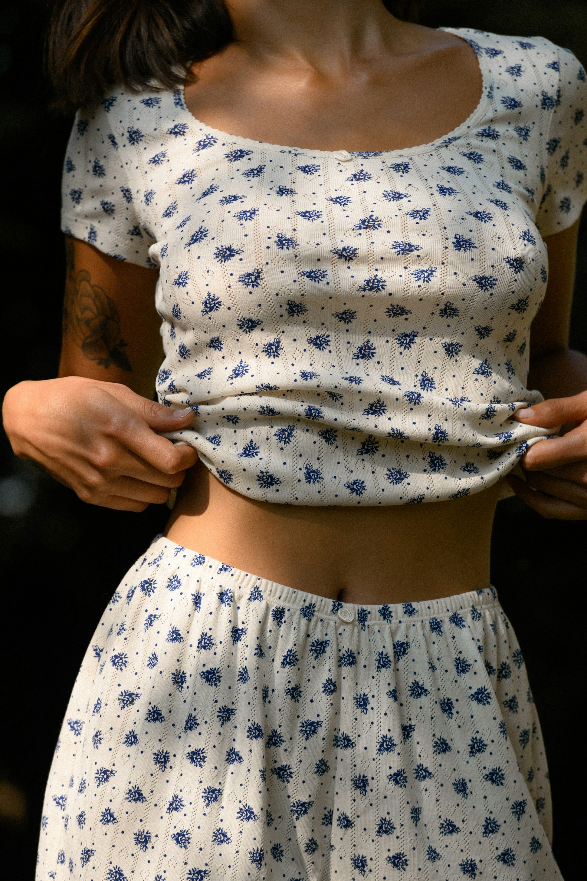 Tee-shirt Short Baume au coeur Imprimé romie